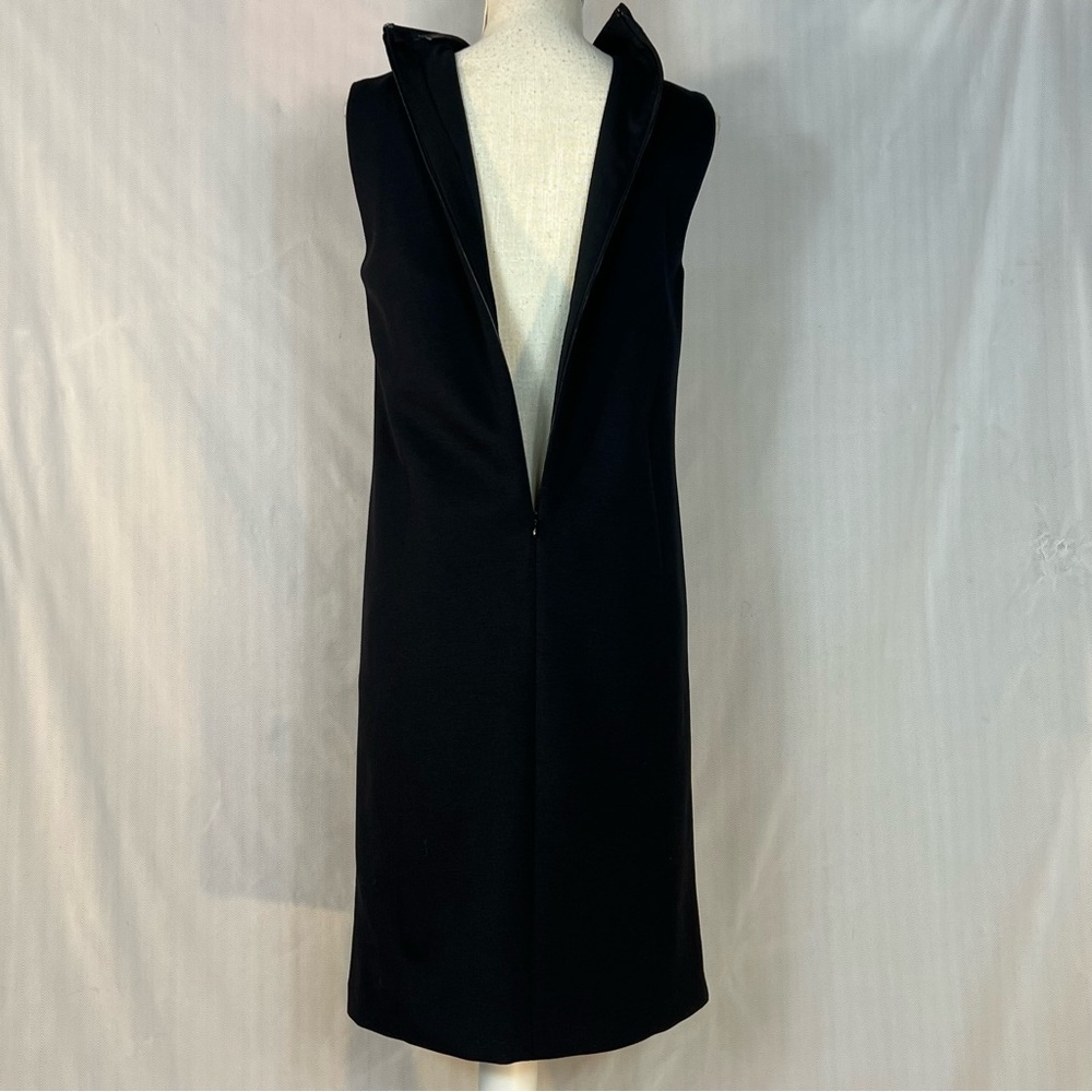 Ann Taylor Dress The Mock Neck Shift Black Double Knit Sleeveless EUC 4 - Picture 5 of 7